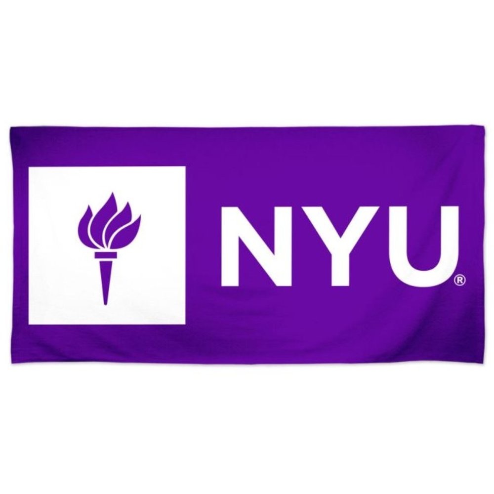 New York University NYU Violets Beach Bath Towel